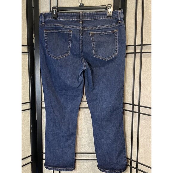 Tommy Hilfiger Womens Size 12 Cropped Jeans Dark Denim 2016 Tag - Picture 3 of 14